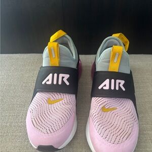 Nike Air Sneakers with Pink and Yellow Accents